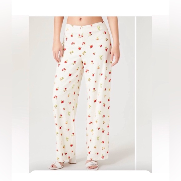 Forever 21 Linen Floral Pants - Picture 1 of 11